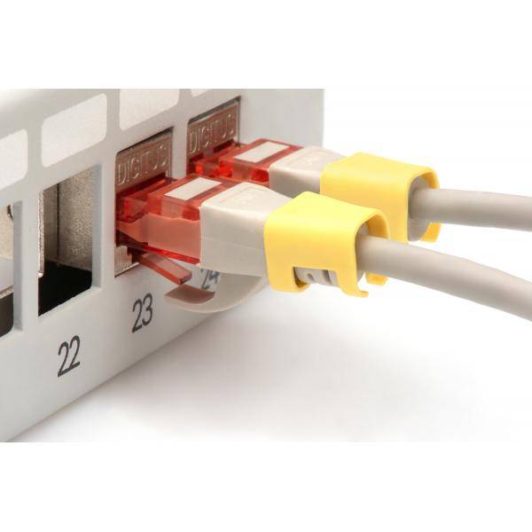 DIGITUS kleurclips voor patchkabel RJ45 100 stuks geel-1