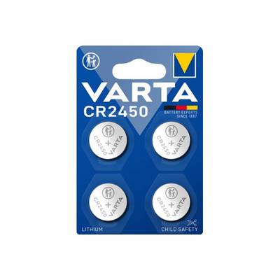 Varta batterij knoopcel CR2450 3V 570mAh Lithium 4 stuks-0