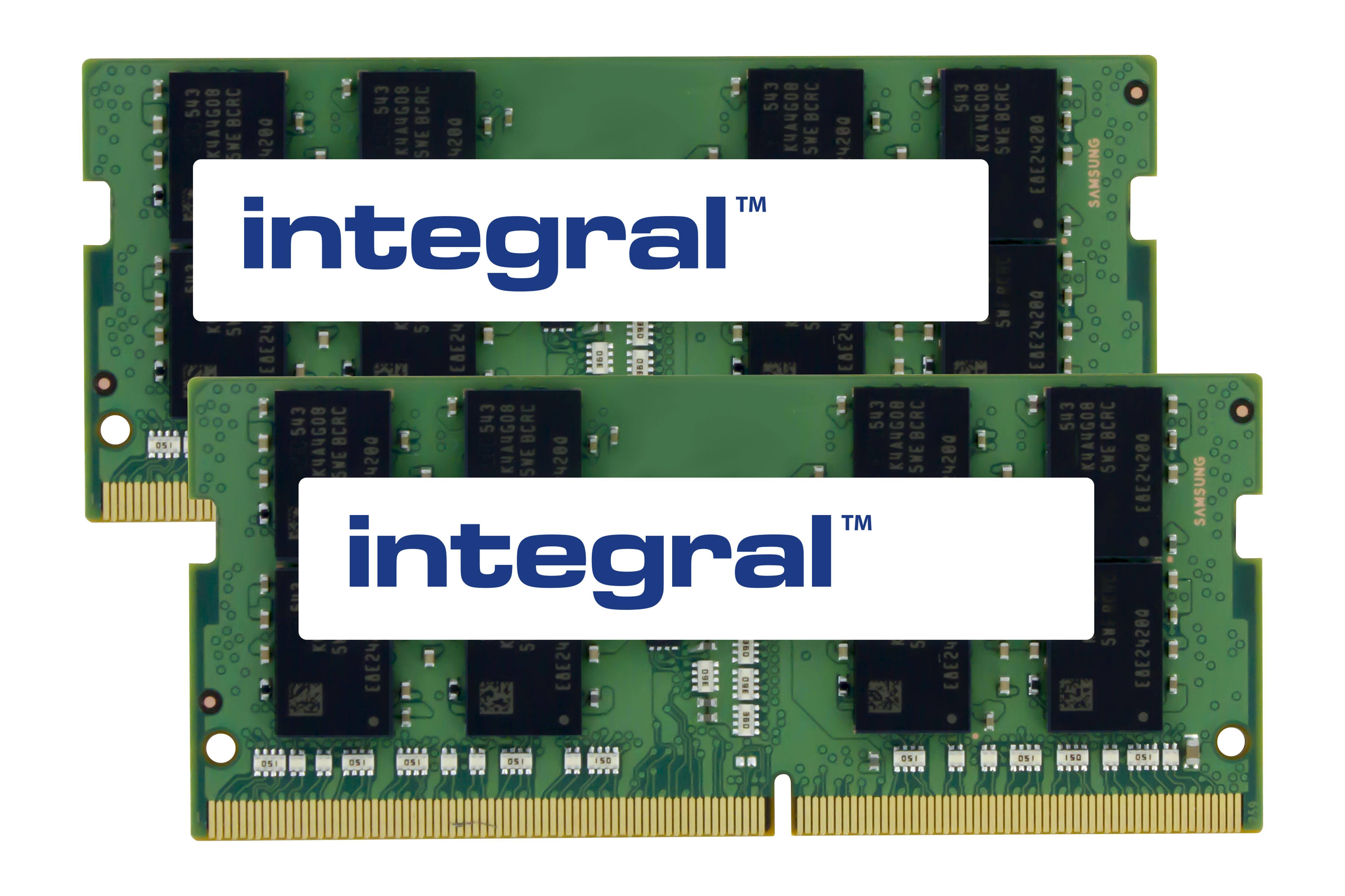 Integral 32GB (2x16GB) DDR4 2400MHz PC4-19200 SO-DIMM 1.2V CL17 Laptop RAM Kit-0