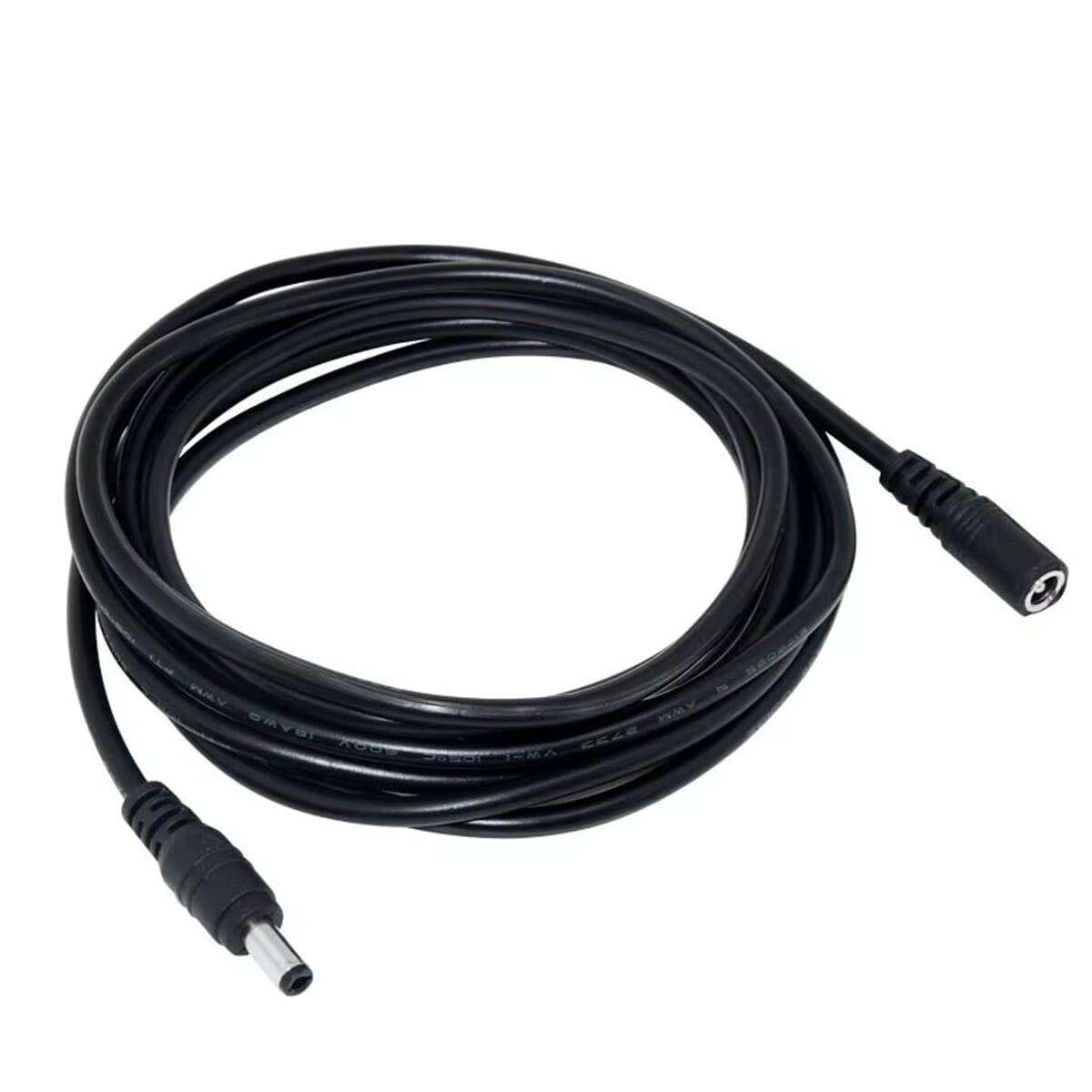 DC Verlengkabel 5.5x2.1mm - 12V DC - DC Kabel 5m - Zwart-0