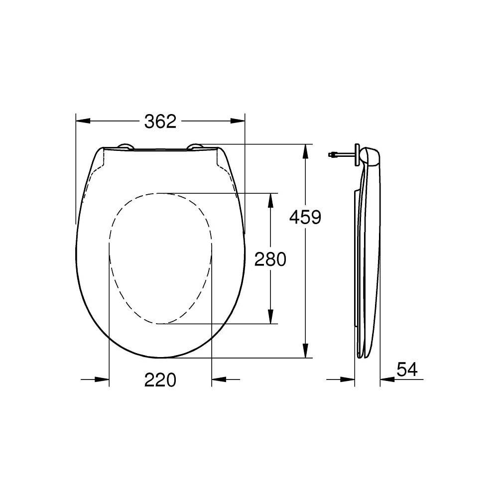 GROHE Bau Ceramic Toiletbril - Duroplast - Alpenwit - SoftClose-3
