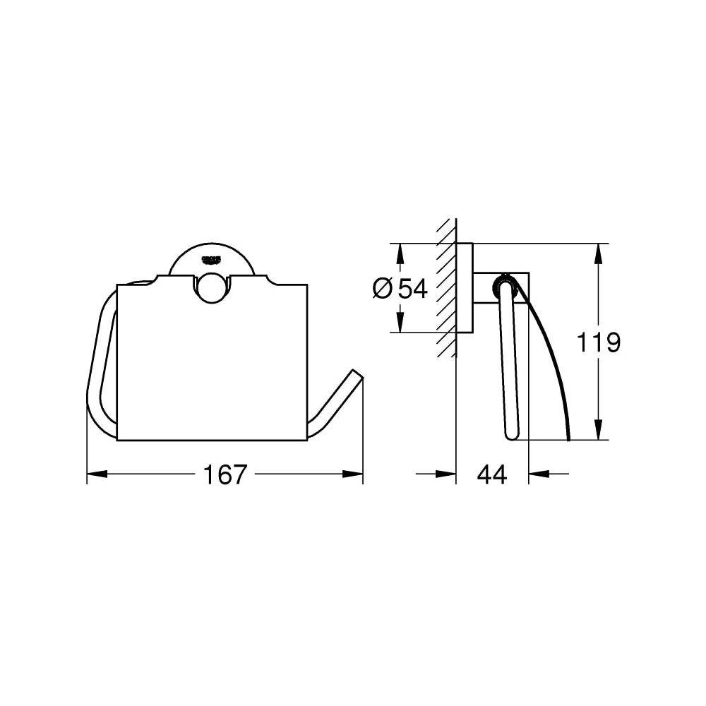 Grohe 40367001 closetrolhouder met klep4005176326387-3