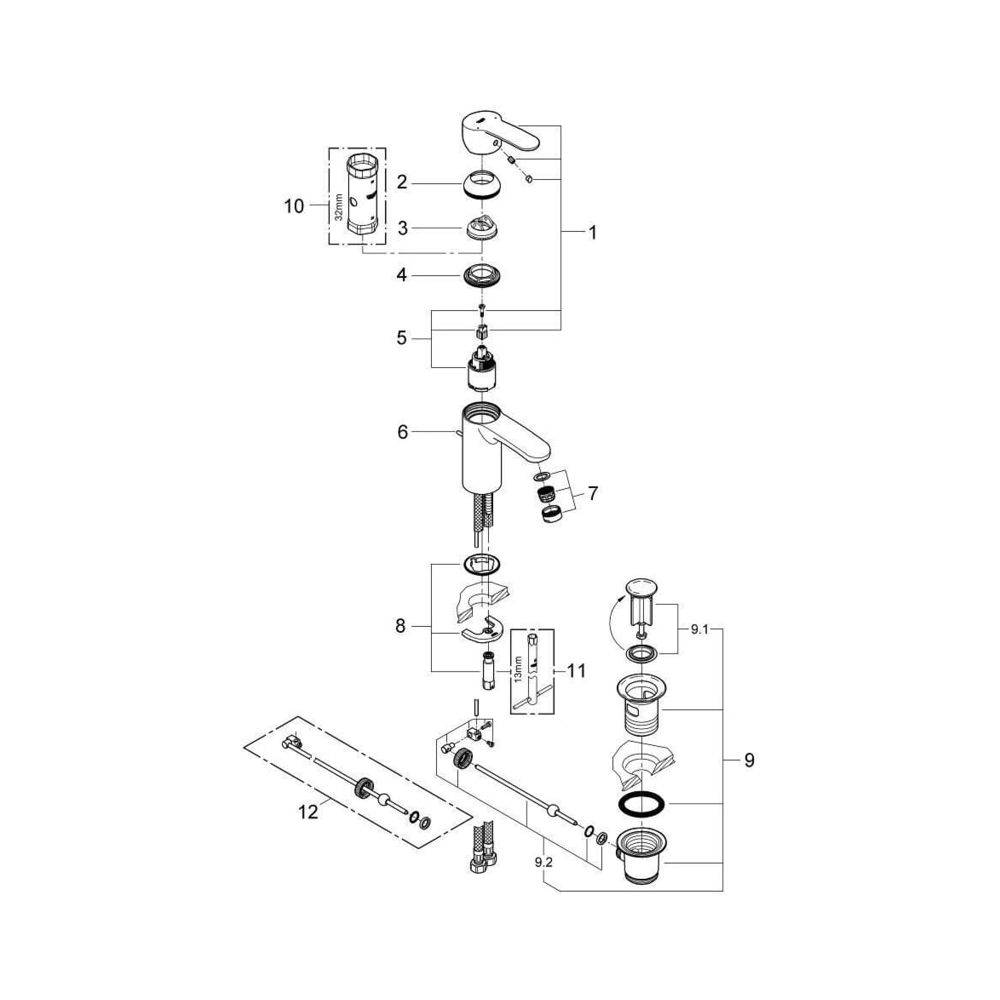 Grohe Eurostyle Cosmopolitan EH-WT-mengkraan EcoJoy-3