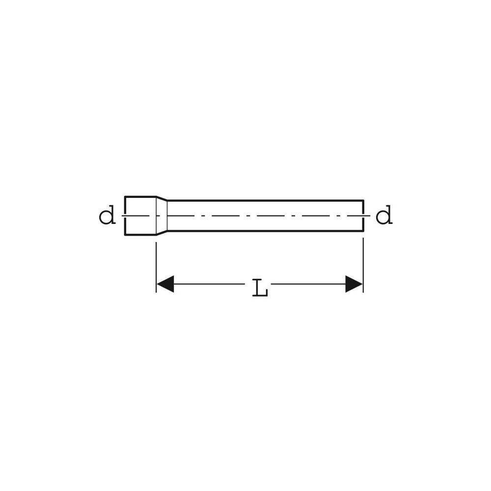 Geberit spoelbochtverlengbuis 44, recht, wit-3