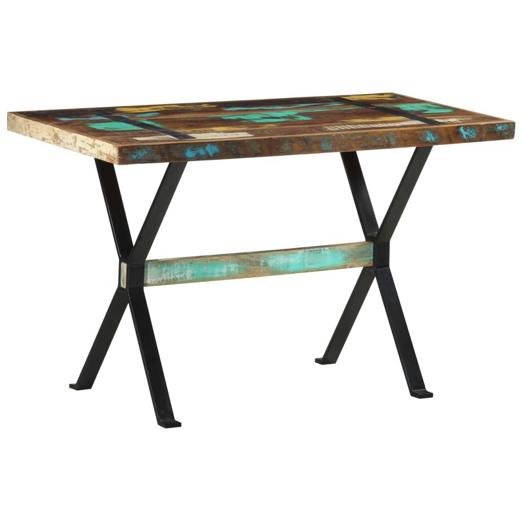 vidaXL - Eettafel - 120x60x76 - cm - massief - gerecycled - hout