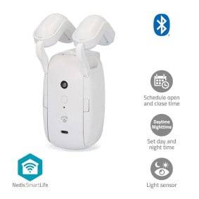 SmartLife Gordijnrobot | Stangrail | Horizontale gordijnen | Batterij Gevoed / USB Gevoed | 4000 mAh | Bluetooth® | Wit-0