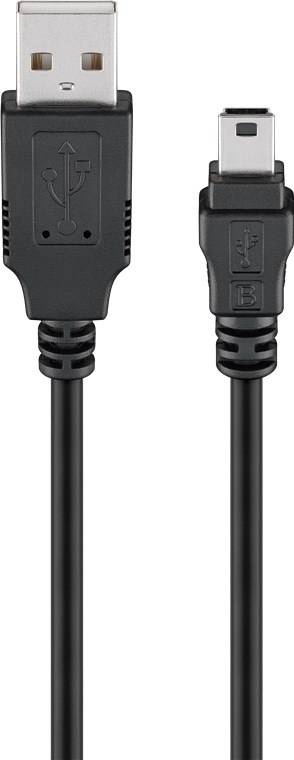Goobay Mini USB Sync and Charging Cable, Black 1 m