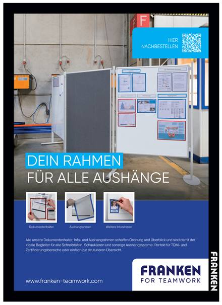 Franken Aushangrahmen PRO A3 - Tafelrahmen - Schwarz - A3 - Wand - 470 mm - 10 mm (AR15102)-4
