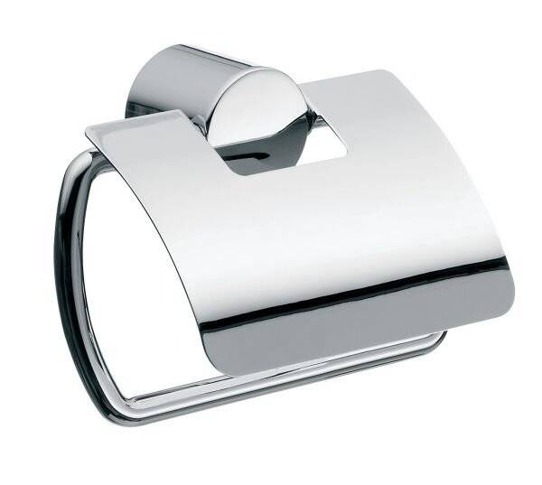 Rondo2, toiletrolhouder met klep, chroom-2