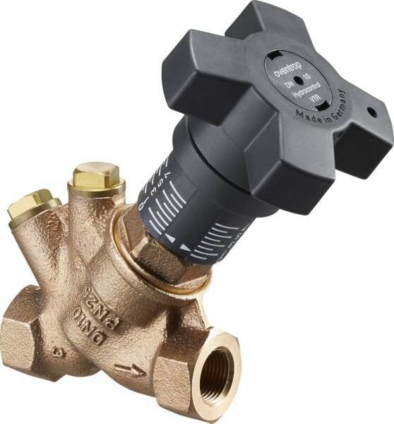 Hydrocontrol VTR inregelafsluiter PN25, brons DN25, 1 bi, 2 plug-3