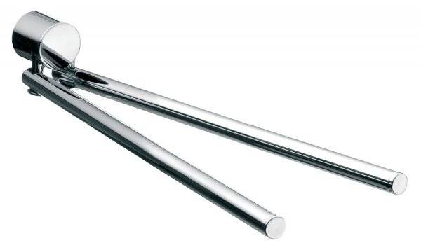 Rondo2, handdoekhouder, 2-armig, draaibaar, 364mm, chroom-3