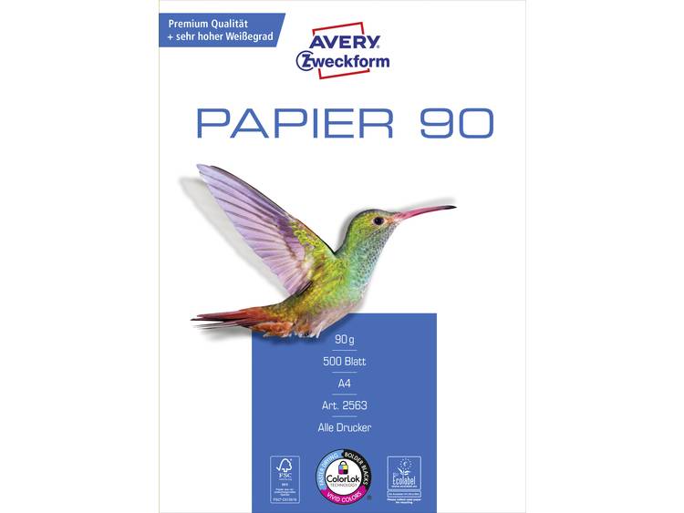 Avery-Zweckform Paper Inkjet + Laser Printpapier DIN A4 90 g-m² 500 vellen Wit