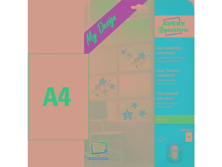Avery-Zweckform MD3002 zelfklevend bedrukbaar folie DIN A4 4 stuks