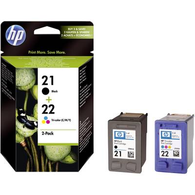HP Cartridge multipack 21, 22 Zwart, Cyaan, Magenta, Geel