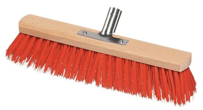 Bezem elaston lengte 400 mm met metalen steelhouder plathout SOREX-2