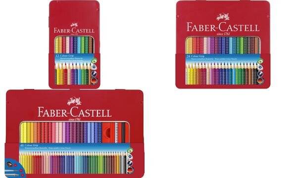 FABER-CASTELL Colour Grip kleurpotloden, metalen etui met 48 stuks-2