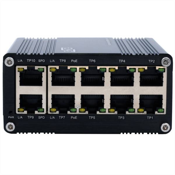 EXSYS EX-62025PoE 10-poorts industriële PoE-switch mini unmanaged