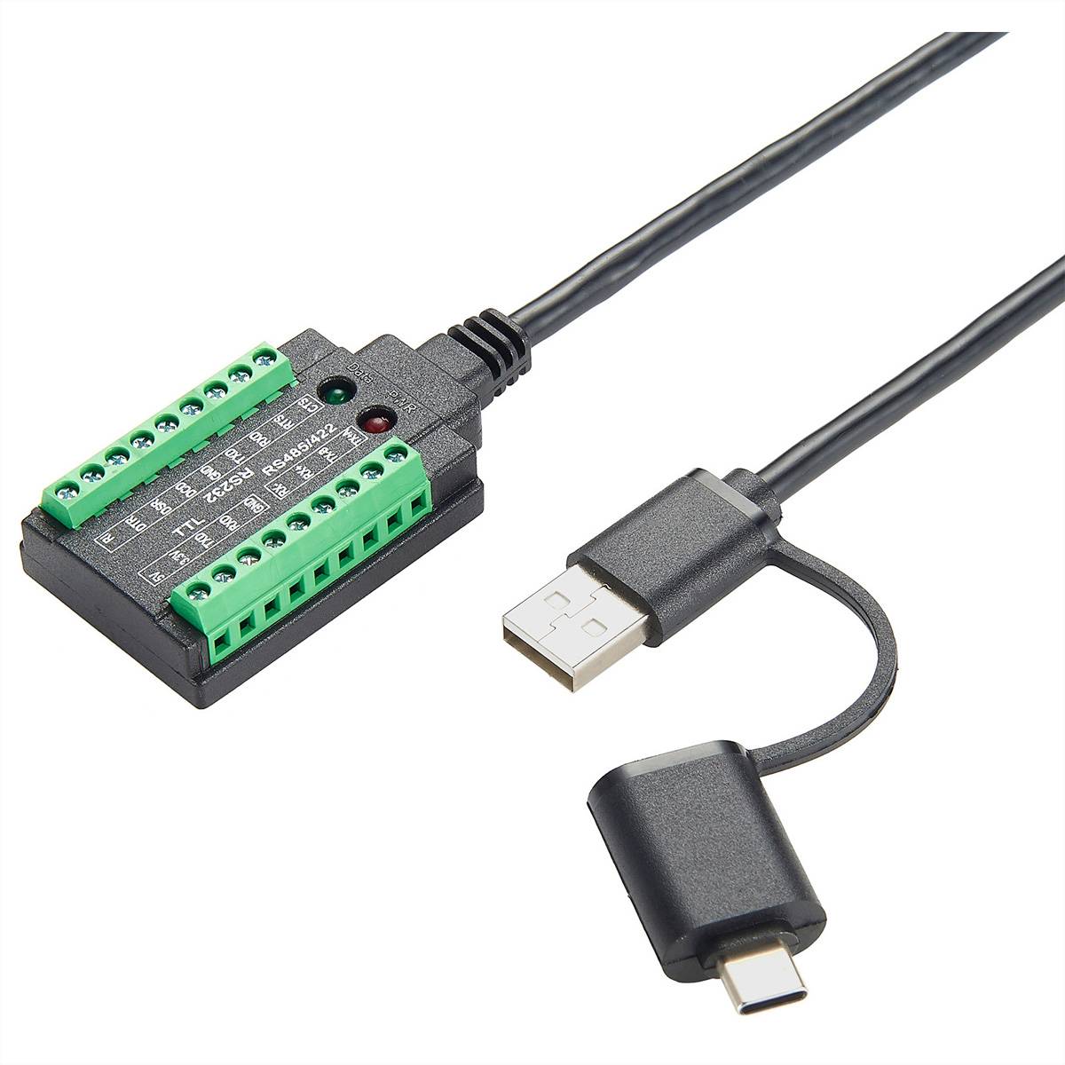 EXSYS EX-13003 USB 2.0 naar 1 x seriële RS-232/422/485 en TTL-kabel met 18-polig klemmenblok-4