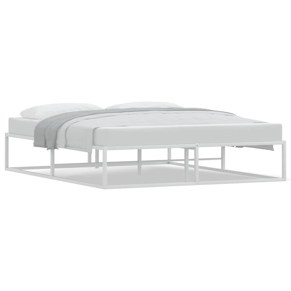 vidaXL - Bedframe - zonder - matras - 160x200 - cm - wit