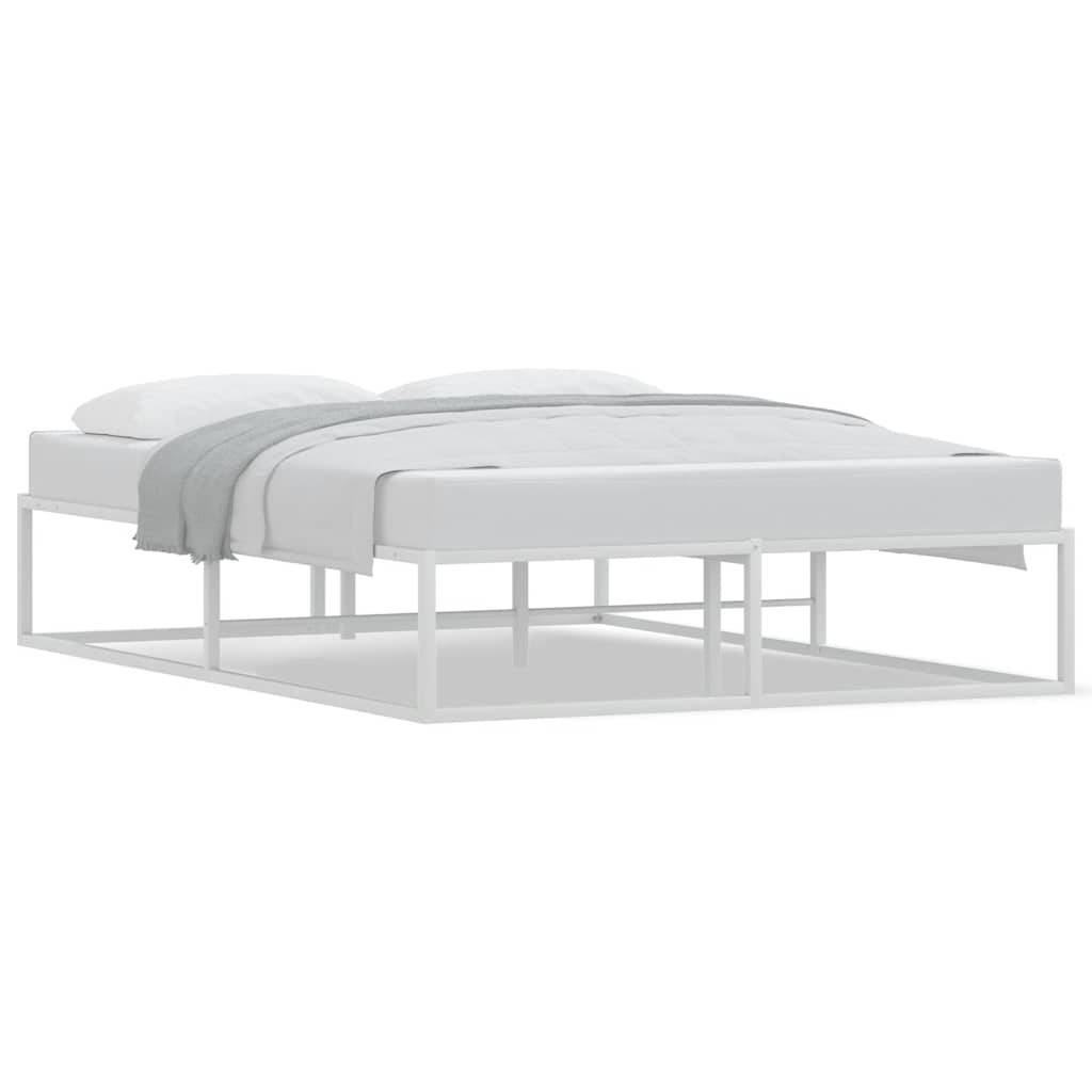 vidaXL - Bedframe - zonder - matras - 140x200 - cm - wit