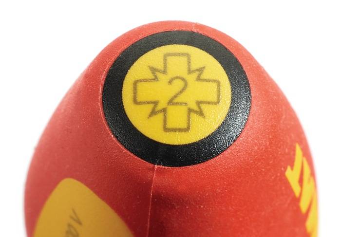 Schroevendraaier maat PZD 1 klinglengte 80 mm VDE geïsoleerd TECWERK-2
