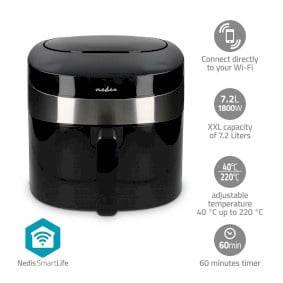 SmartLife Heteluchtfriteuse | Wi-Fi | 7,2 l | Tijdschakelaar: 240 min | Aantal vooraf ingestelde programma's: 8 |-0