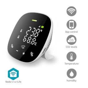 SmartLife Luchtkwaliteitsmonitor | Wi-Fi | Inclusief display | Koolstofdioxide (CO2) / Temperatuur / Vochtigheid |-0