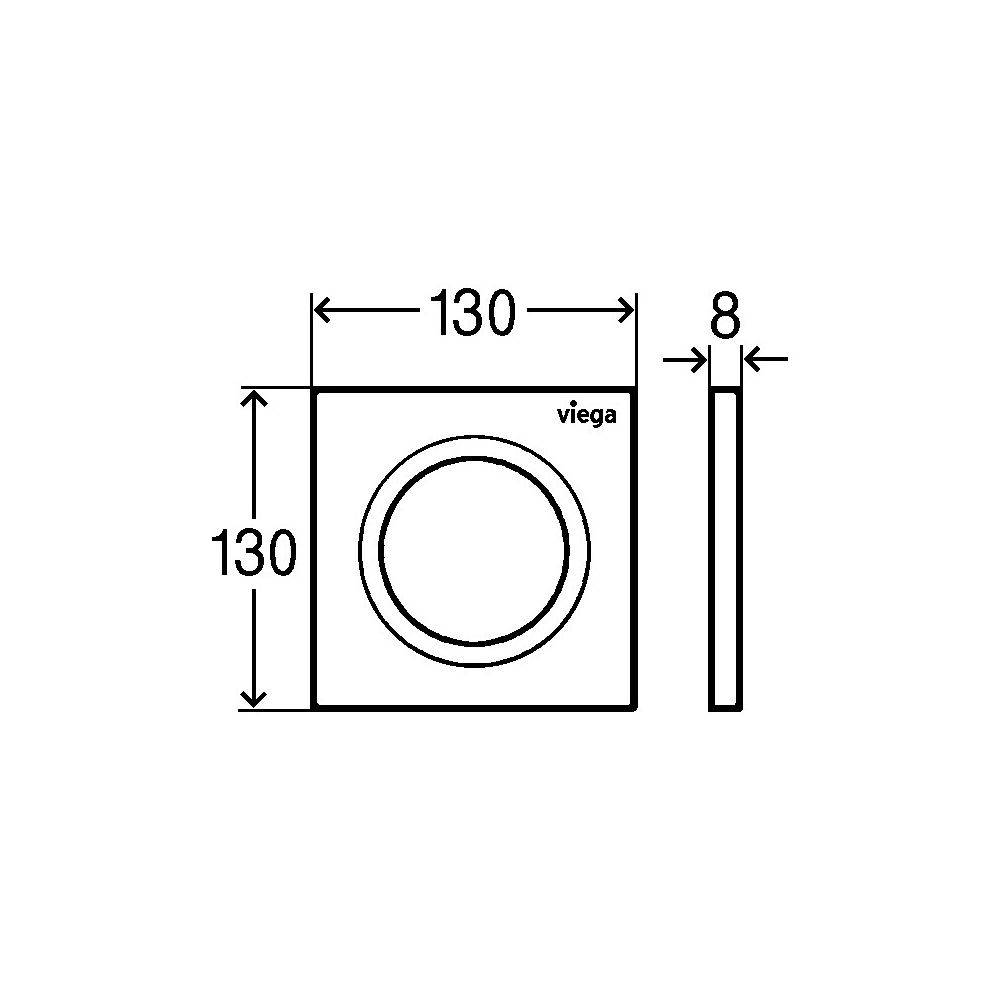 Viega Urinoir-bedieningsplaat VISIGN FOR STYLE20 (8610.2)-3