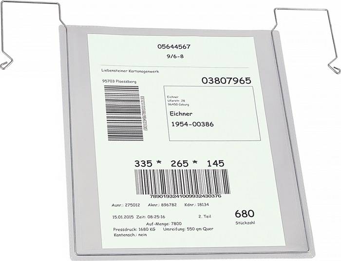 Documentenzak B280xH325 mm DIN A4 hoog met flexibele draadbeugel EICHNER