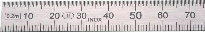 Helios Preisser Stalen liniaal | lengte 1000 mm | staal buigzaam | verdeling B = mm/1/2 mm | 1 stuk - 0460229
