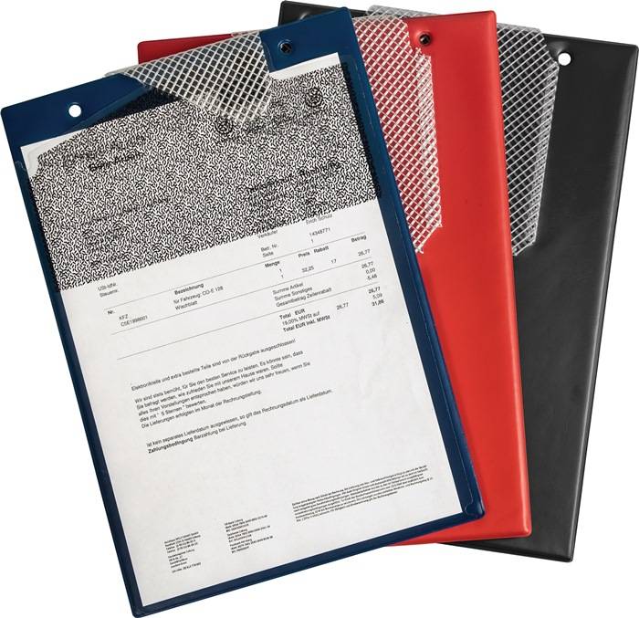 Opdrachtenmap m.klittenband, koord en 2 vakken DIN A4 rood VE = 10 stuks EICHNER-2