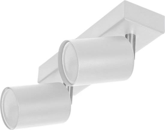 Plafondlamp geschikt voor 2 spotjes - Draaibare Opbouwspot - Ook geschikt als Wandlamp binnen - Doa Sp 2 - Wit-0