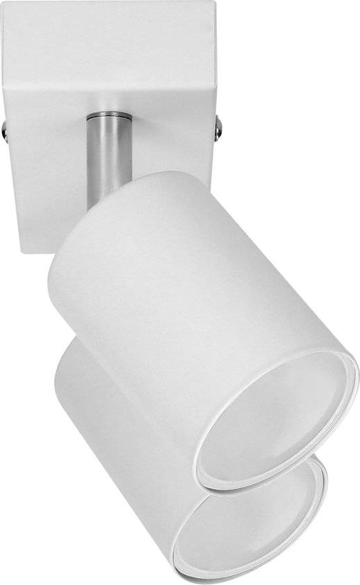 Plafondlamp geschikt voor 2 spotjes - Draaibare Opbouwspot - Ook geschikt als Wandlamp binnen - Doa Sp 2 - Wit-1