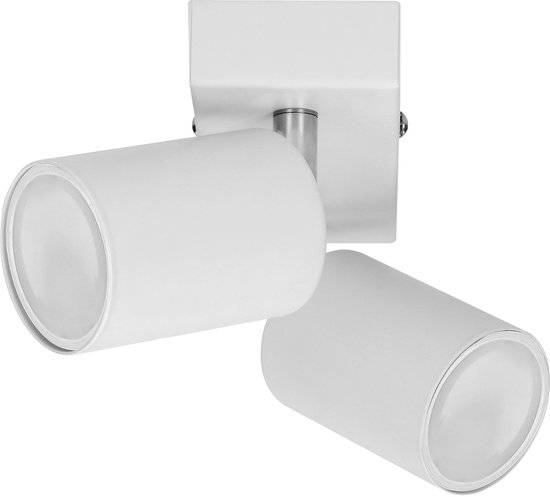 Plafondlamp geschikt voor 2 spotjes - Draaibare Opbouwspot - Ook geschikt als Wandlamp binnen - Doa Sp 2 - Wit-2