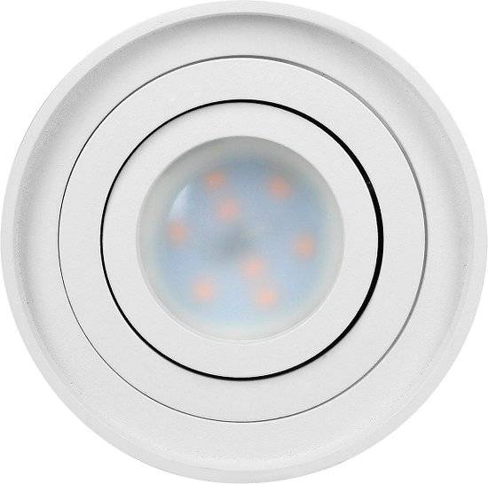 Adviti CAROLIN Ronde opbouwspot - Downlight - Wit - Richtbare lichtbron - GU10 - Aluminium behuizing-1