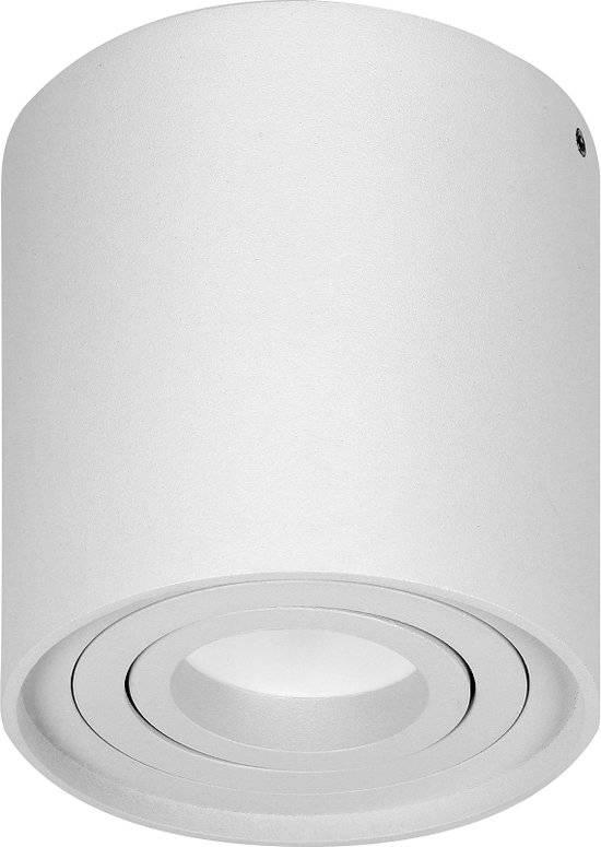 Adviti CAROLIN Ronde opbouwspot - Downlight - Wit - Richtbare lichtbron - GU10 - Aluminium behuizing-3