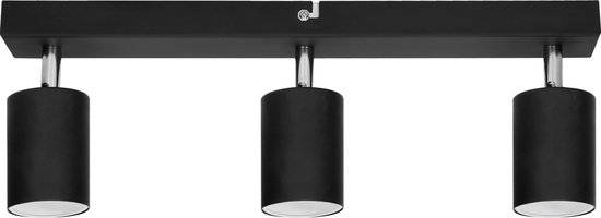 Plafondlamp geschikt voor 3 spotjes - Draaibare Opbouwspot - Ook geschikt als Wandlamp binnen - Doa Sp 3 - Zwart-2