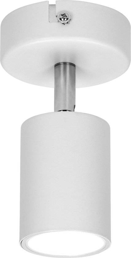 Plafondlamp geschikt voor spotjes - Draaibare Opbouwspot - Ook geschikt als Wandlamp binnen - Doa Sp 1 - Wit-1