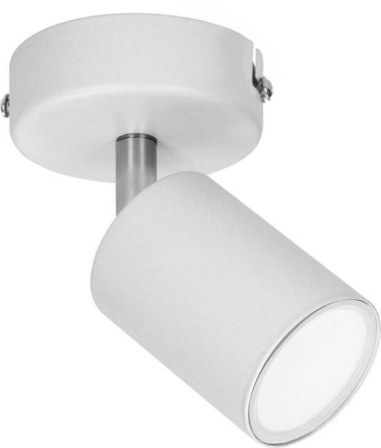 Plafondlamp geschikt voor spotjes - Draaibare Opbouwspot - Ook geschikt als Wandlamp binnen - Doa Sp 1 - Wit-3