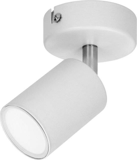 Plafondlamp geschikt voor spotjes - Draaibare Opbouwspot - Ook geschikt als Wandlamp binnen - Doa Sp 1 - Wit-4