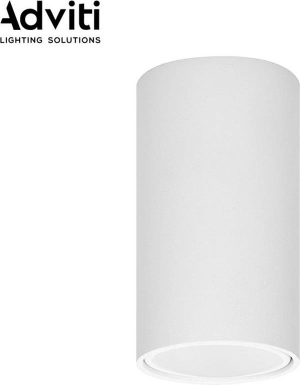 Adviti BARBRA Ronde opbouwspot - Downlight - Wit - GU10 - Aluminium behuizing