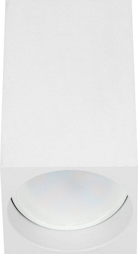 Adviti BARBRA Vierkante opbouwspot - Downlight - Wit - GU10 - Aluminium behuizing-2