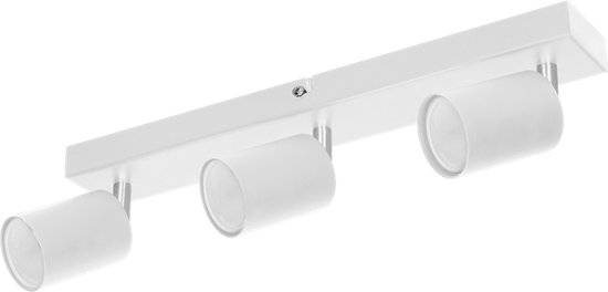 Plafondlamp geschikt voor 3 spotjes - Draaibare Opbouwspot - Ook geschikt als Wandlamp binnen - Doa Sp 3 - Wit-0