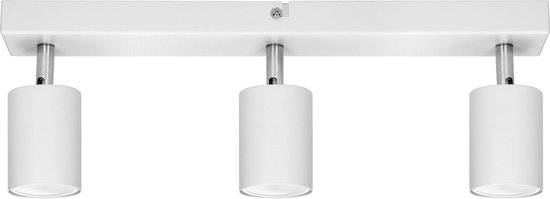 Plafondlamp geschikt voor 3 spotjes - Draaibare Opbouwspot - Ook geschikt als Wandlamp binnen - Doa Sp 3 - Wit-1