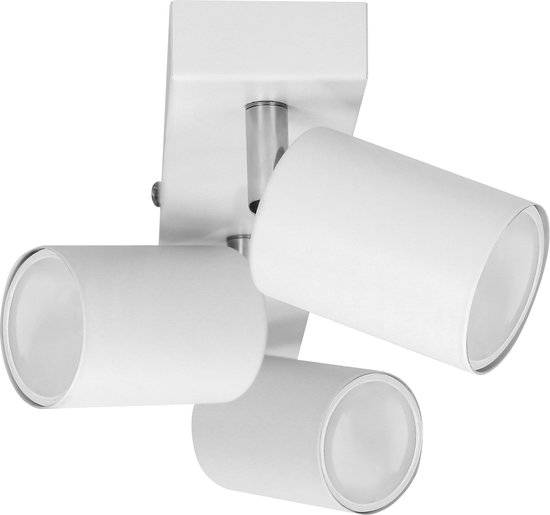 Plafondlamp geschikt voor 3 spotjes - Draaibare Opbouwspot - Ook geschikt als Wandlamp binnen - Doa Sp 3 - Wit-4