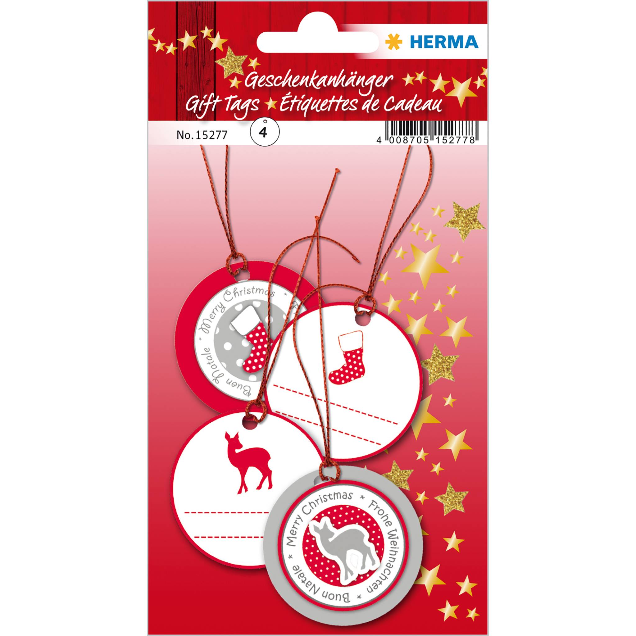 HERMA WEIHN. 3D-CADEAUKAARTJE, ROOD Ø 5 CM-0
