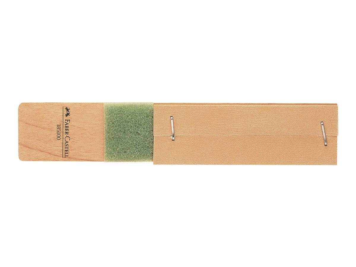 Faber-Castell 185100 puntenslijper, handmatige puntenslijper, groen, hout-1