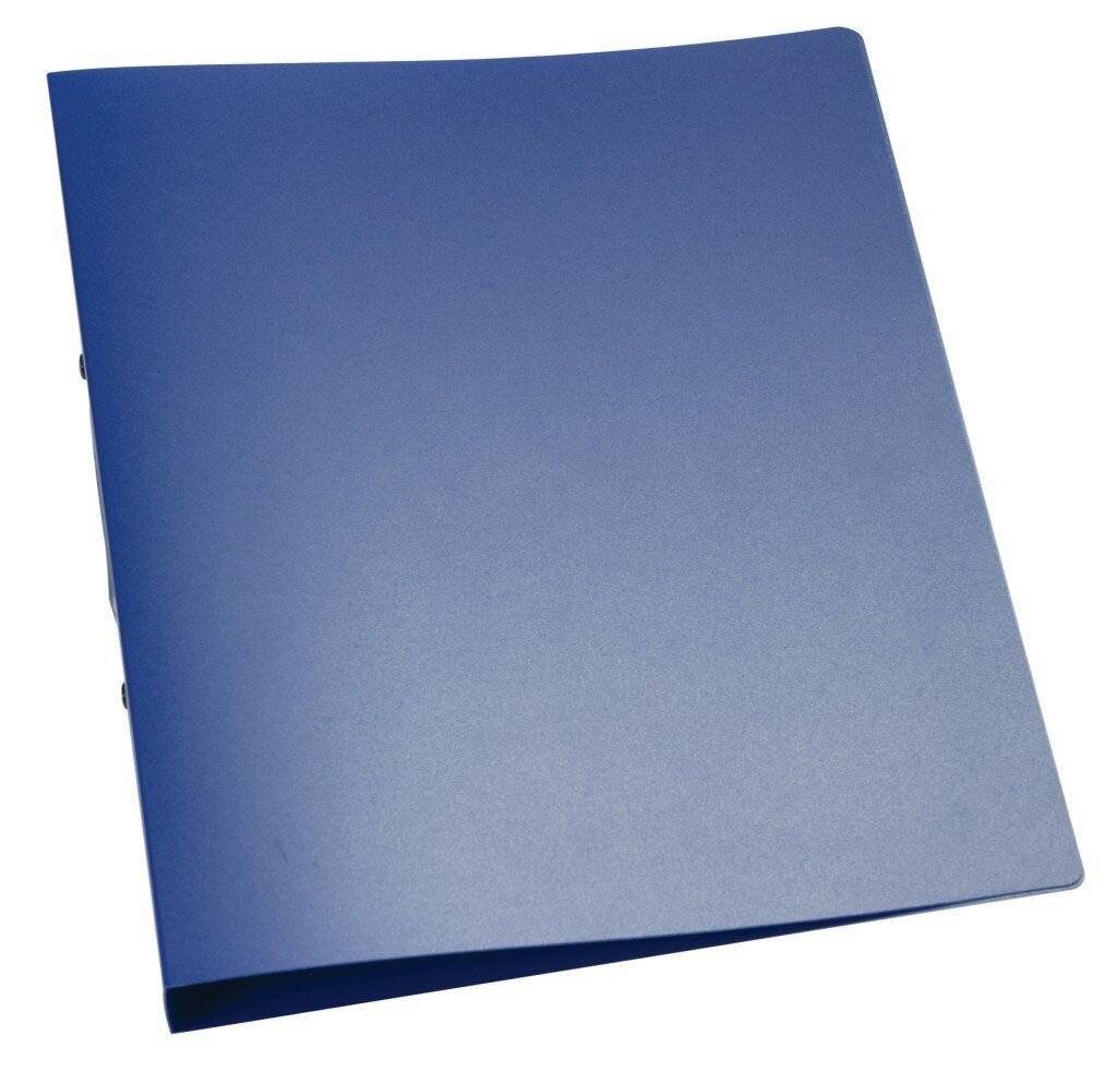 Q-CONNECT ringmap, PP, 2 ringen, 25 mm, transparant blauw-4