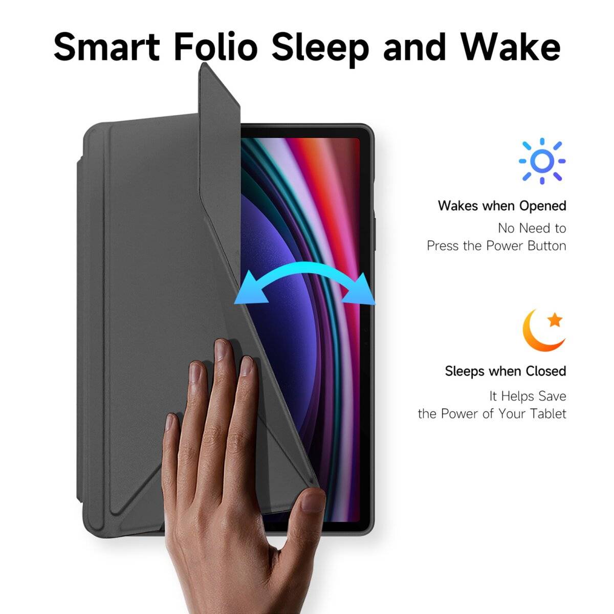 Dux Ducis Magi Tablethoes met standaard en penhouder, compatibel met Galaxy Tab S10 FE+, roze-1