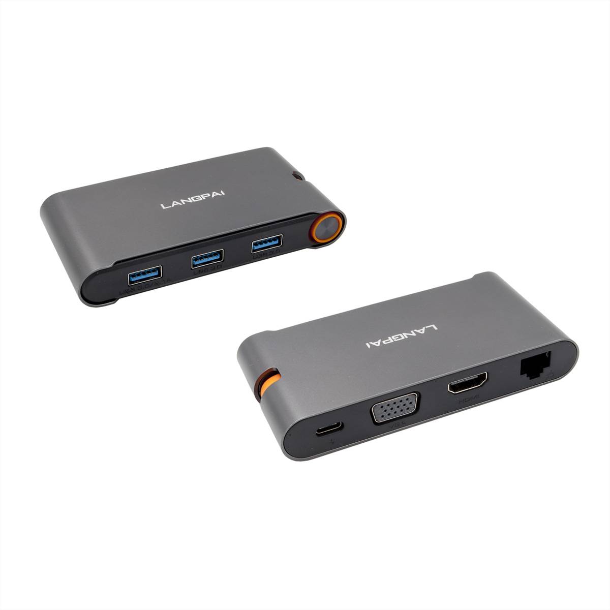 Exsys EXSYS EX-1220HM USB 3.2 Gen1 C-HUB 7 Por USB-hub Grijs-0